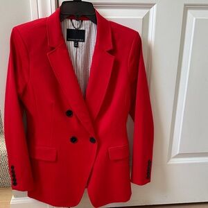 Banana Republic Red Double-Breasted Women's Blazer size 6 petite